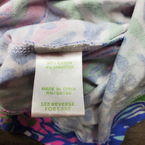 Lilly Pulitzer Floral In The Garden Cara Dress Drop Waist Dolman Sleeve Size XS - Picture 4 of 16